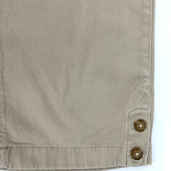 L.L. Bean Cotton Spandex Cropped Khaki Tan Pants Size 16 NWT - Picture 7 of 10